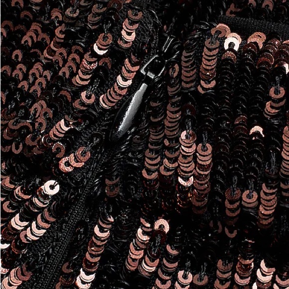 Women's Sequin Wide-Leg Pants - Black - Picture 4 of 5